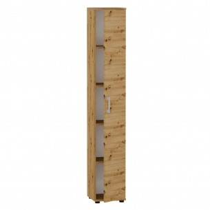 Szafa Biurowa G-1D Aktowa Wąska na Segregatory Regał 182 cm Dąb Artisan