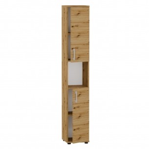 Szafa Biurowa G-C-2D Aktowa Wąska na Segregatory Regał 182 cm Dąb Artisan