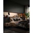 Łóżko Metalowe Quadro Modern Loft 160 cm Miękki Zagłówek