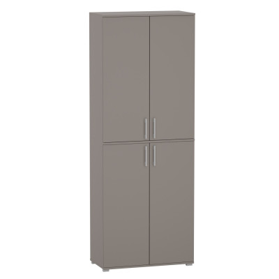 Szafa Biurowa Socjalna na Ubrania P-2PDR z Drążkiem na Wieszaki Szeroka Wysoka 215 cm - Szerokość: 60 cm - Głębokość: 53 cm - Rodzaj frontów: Mat - Rodzaj zamknięcia: Bez zamka - Kolor: Szary Arktyczny - Kolor uchwytów: Uchwyty srebrne 2