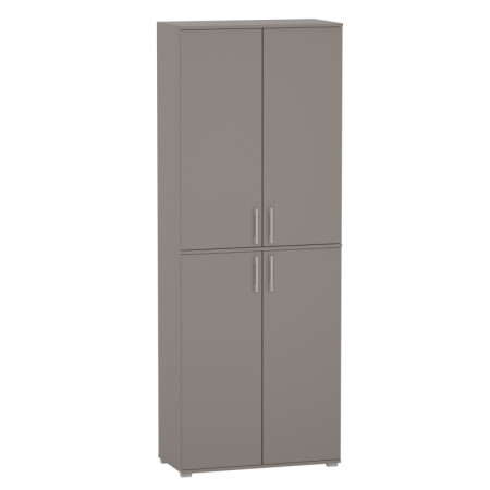 Szafa Biurowa Socjalna na Ubrania P-2PDR z Drążkiem na Wieszaki Szeroka Wysoka 215 cm - Szerokość: 60 cm - Głębokość: 53 cm - Rodzaj frontów: Mat - Rodzaj zamknięcia: Bez zamka - Kolor: Szary Arktyczny - Kolor uchwytów: Uchwyty srebrne
