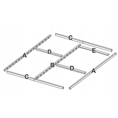 Stelaż MM Do Łóżka 180 cm X 200 cm 30 Szt Listew 5X8 Mm 2