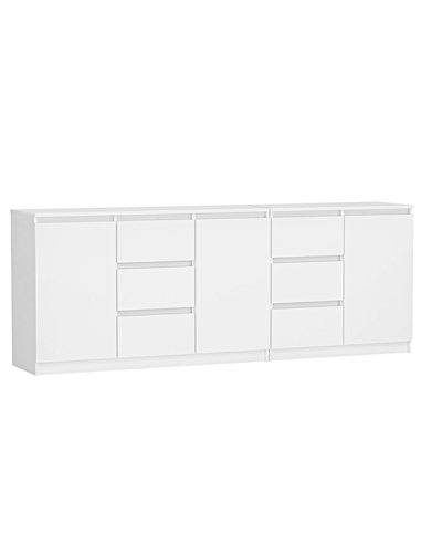 Zestaw Komód COS-1D3S/2D3S Nowoczesny Zestaw 3 Drzwi i 6 Szuflad