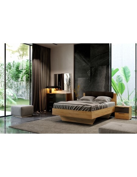 Nowoczesne Łóżko Luna Dąb Craft 120X200 Z Zagłówkiem - 3