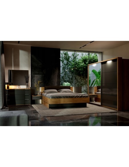 Komoda Wysoka Luna Sypialnia Salon Szafka 108X50 Polysk - 3