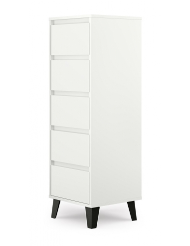 Komoda SCANDI 5S z 5 Szufladami, Czarne Nóżki