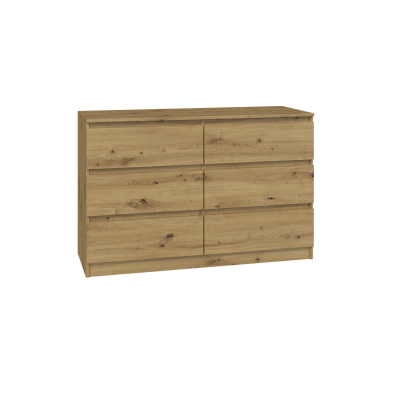 Komoda MALWA M6/120 G400 - Nowoczesna Komoda z 6 Szufladami - Kolor: Dąb Artisan 2