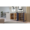 Komoda KAMA-3D SLIM – Nowoczesna Komoda z Ryflowanymi Frontami - Kolor: Granat