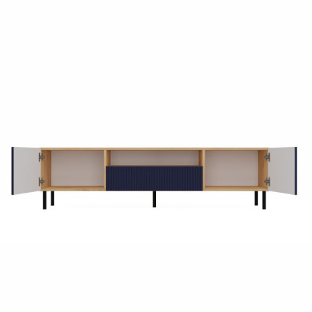 Nowoczesna Szafka RTV KAMA 160 cm SLIM - Kolor: Artisan - Granat