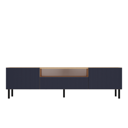 Nowoczesna Szafka RTV KAMA 160 cm SLIM - Kolor: Artisan - Granat