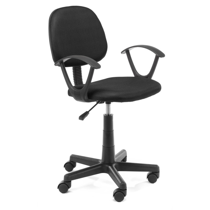 Fotel obrotowy TAMBO-3 dla dzieci i młodzieży, ergonomiczny, do 160 cm wzrostu - Kolor: Czarny