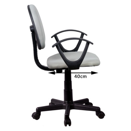 Fotel obrotowy TAMBO-3 dla dzieci i młodzieży, ergonomiczny, do 160 cm wzrostu - Kolor: Czarny