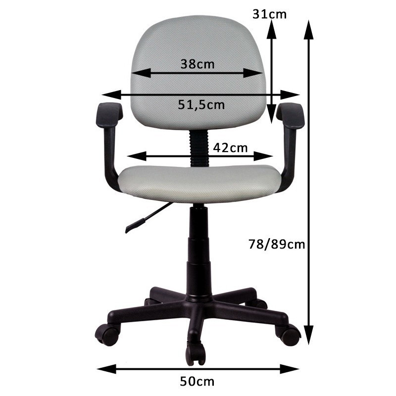 Fotel obrotowy TAMBO-3 dla dzieci i młodzieży, ergonomiczny, do 160 cm wzrostu - Kolor: Czarny
