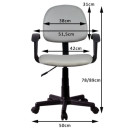 Fotel obrotowy TAMBO-3 dla dzieci i młodzieży, ergonomiczny, do 160 cm wzrostu - Kolor: Czarny