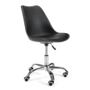 Fotel obrotowy ergonomiczny TAMBO-005  z polipropylenu, regulacja wysokości 45–55 cm, do biurka dla dzieci i dorosłych - Kolor: Czarny
