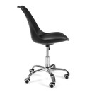 Fotel obrotowy ergonomiczny TAMBO-005  z polipropylenu, regulacja wysokości 45–55 cm, do biurka dla dzieci i dorosłych - Kolor: Czarny