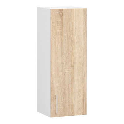Wąska szafka kuchenna wisząca BENI W 30cm D1 H720 - kompaktowa szafka - Kolor: Biały - Sonoma