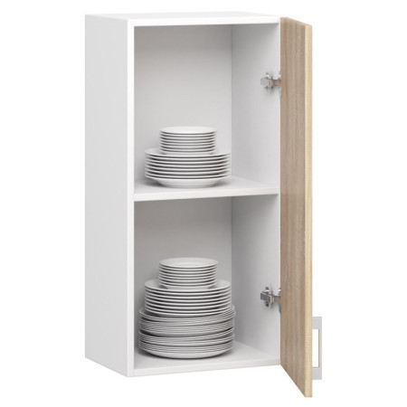 Szafka kuchenna wisząca BENI W 40cm D1 H720 – uniwersalna szafka z półką - Kolor: Biały - Sonoma
