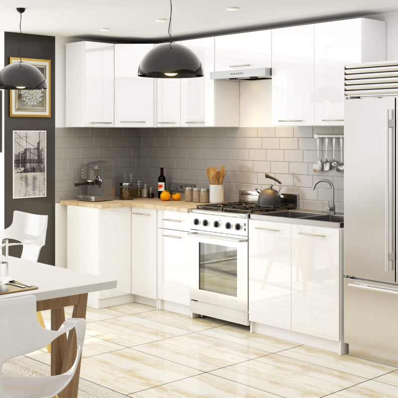 Szafka wisząca kuchenna ARO W 60 cm H720 - Rodzaj frontów: Połysk - Kolor: Biały