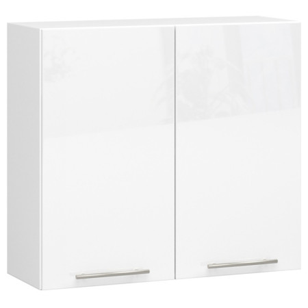 Duża wisząca szafka kuchenna ARO W 80 cm H720 - Rodzaj frontów: Połysk - Kolor: Biały