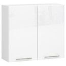 Duża wisząca szafka kuchenna ARO W 80 cm H720 - Rodzaj frontów: Połysk - Kolor: Biały