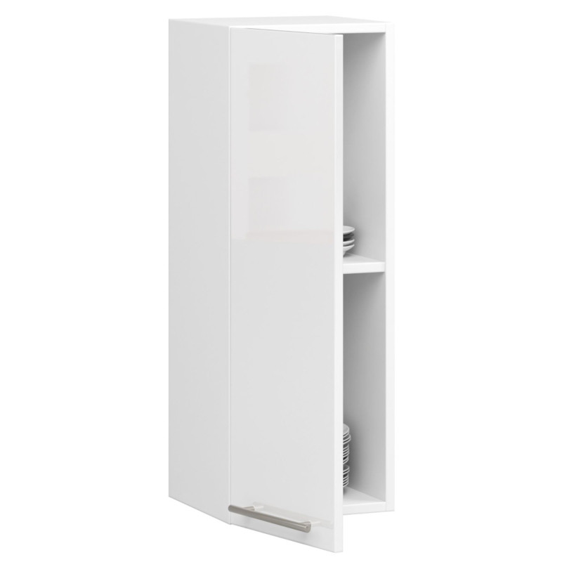 Mała szafka wisząca kuchenna ARO W 30 cm H720 - Rodzaj frontów: Połysk - Kolor: Biały