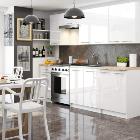 Mała szafka wisząca kuchenna ARO W 30 cm H720 - Rodzaj frontów: Połysk - Kolor: Biały