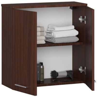Szafka łazienkowa wisząca W 60 cm LOA 2D - Rodzaj frontów: Mat - Kolor: Dąb Wenge 2