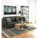 Stolik kawowy na kółkach PIKA 90x51 cm z półką, nowoczesny design - Rodzaj frontów: Mat - Kolor: Dąb Sonoma