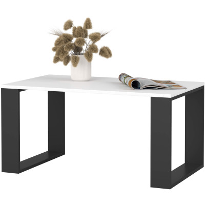 Ława, stolik kawowy do salonu NECZI 92x53 cm - Kolor: Biały - Czarny 2