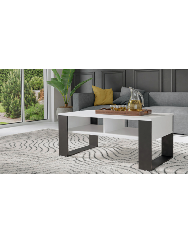 Stolik Kawowy Ława MDR-2P – Biało-Czarny, Nowoczesny Design - 4