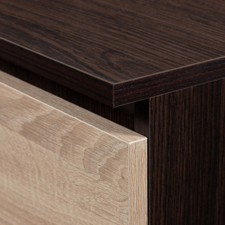 Komoda K140 3 drzwi 3 szuflady, pojemna, metalowe prowadnice, obrzeże ABS, system BONAO - Rodzaj frontów: Mat - Kolor: Wenge - Sonoma