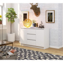 Komoda K016 BONAO PK 120 cm – komoda z szufladami i szafkami do salonu, sypialni, przedpokoju - Rodzaj frontów: Mat - Kolor: Biały