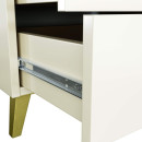 Komoda PUJO K-06 – 6 szuflad, obrzeże ABS, nowoczesny design, do salonu, sypialni i biura - Rodzaj frontów: Mat - Kolor: Kaszmir - Złoty