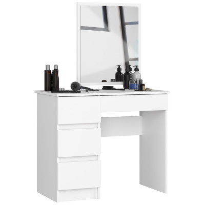 Toaletka z lustrem BONAO T-6 bez uchwytów T-6/SL 500x600 cm - Kolor: Biały - Układ: Lewy