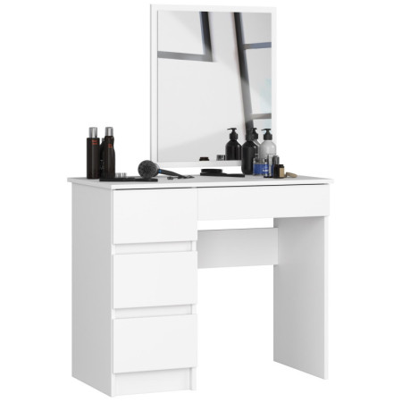 Toaletka z lustrem BONAO T-6 bez uchwytów T-6/SL 500x600 cm - Kolor: Biały - Układ: Lewy