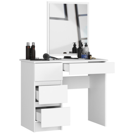 Toaletka z lustrem BONAO T-6 bez uchwytów T-6/SL 500x600 cm - Kolor: Biały - Układ: Lewy