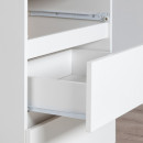 Kompaktowa toaletka z lustrem do makijażu BONAO P-2/SL 500x600 cm - Rodzaj frontów: Mat - Kolor: Biały - Układ: Lewy