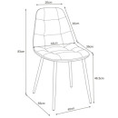 Krzesło BOKA.1 – welurowe, pikowane, metalowe nogi, nowoczesny design - Kolor: Zielony