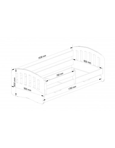 Łóżko dziecięce 180x80 PLAY  Łóżko dziecięce 180x80 PLAY