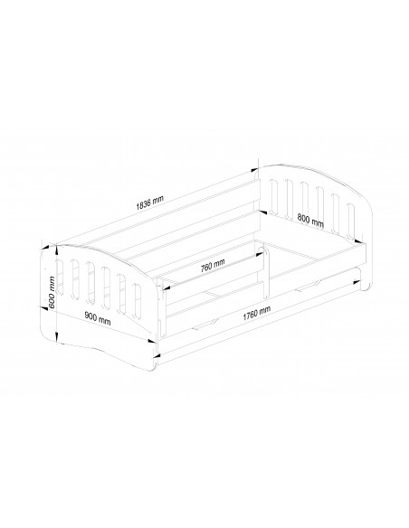 Łóżko dziecięce 180x80 PLAY 