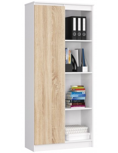 REGAŁ BIUROWY R 80 cm CLP 1 DRZWI 4 PÓŁKI 