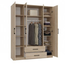 Szafa Ron-160 z Lustrem 160x205 cm Nowoczesna Meble - Kolor: Dąb Sonoma