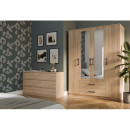 Szafa Ron-160 z Lustrem 160x205 cm Nowoczesna Meble - Kolor: Dąb Sonoma
