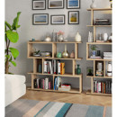 Regał z półkami mini NUBLE – 120x28,4x107,5 cm, 6 półek, obrzeże ABS - Rodzaj frontów: Mat - Kolor: Dąb Sonoma