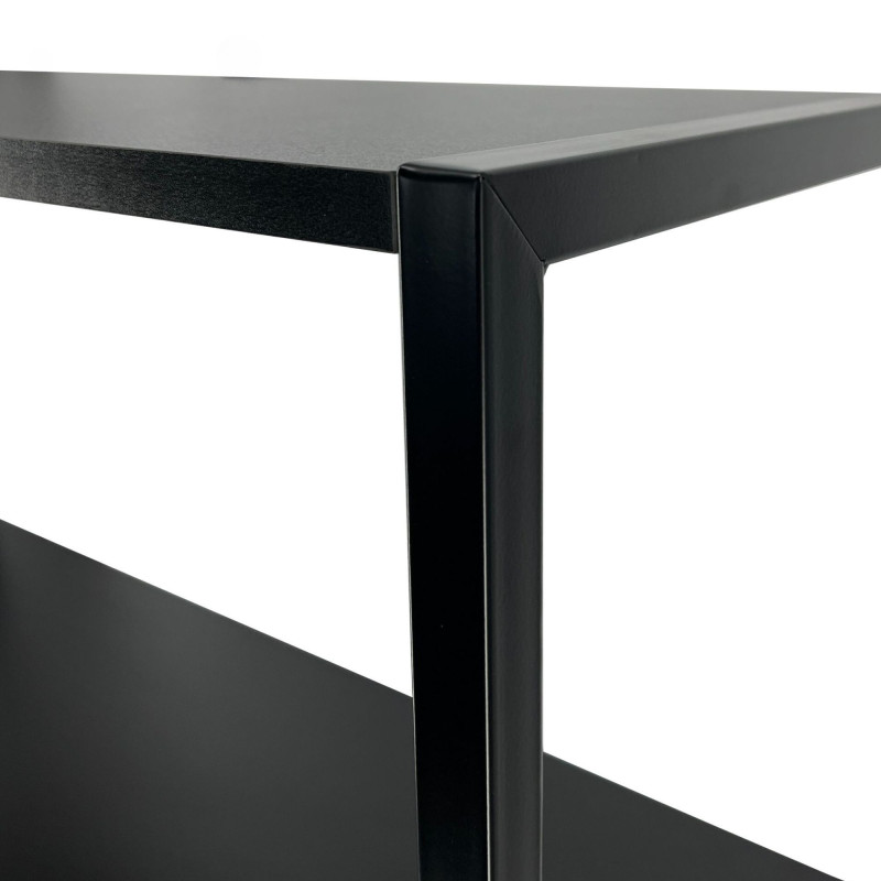 Regał industrialny metalowy JANGA – nowoczesny regał z 6 półkami, minimalistyczny - Szerokość: 40 cm - Rodzaj frontów: Mat - Kolor: Czarny