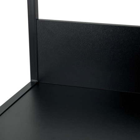 Regał industrialny metalowy JANGA – nowoczesny regał z 6 półkami, minimalistyczny - Szerokość: 40 cm - Rodzaj frontów: Mat - Kolor: Czarny