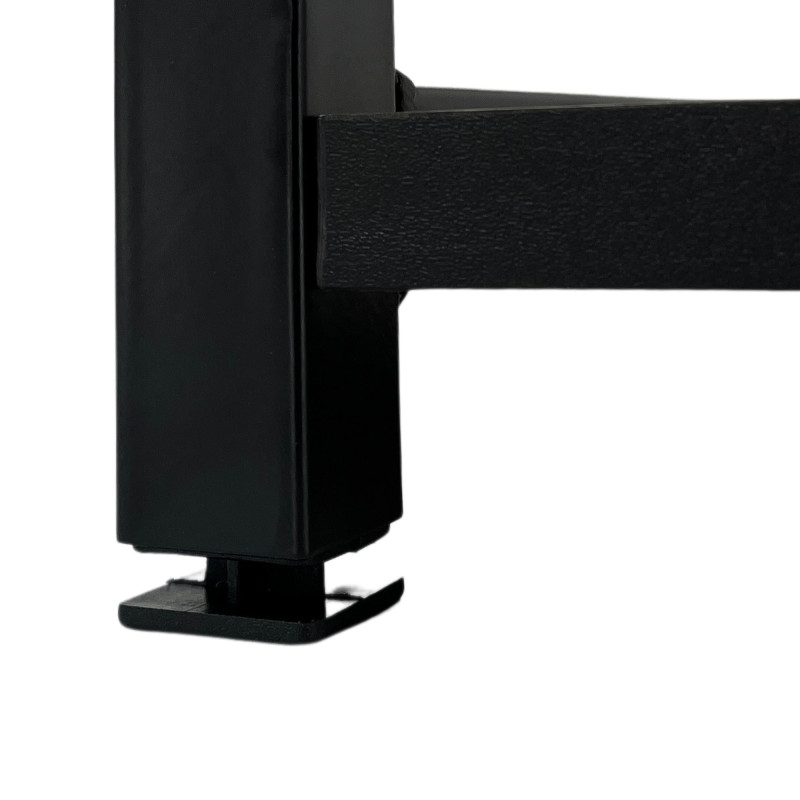 Regał industrialny metalowy JANGA – nowoczesny regał z 6 półkami, minimalistyczny - Szerokość: 40 cm - Rodzaj frontów: Mat - Kolor: Czarny