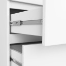 Szafa S90 2D 2SZ PK BONAO z szufladami i drążkiem – pojemna szafa do sypialni, garderoby i przedpokoju - Rodzaj frontów: Mat - Kolor: Biały