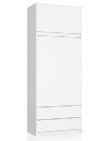 SZAFA Z NADSTAWKĄ S 90 cm 2 DRZWI 2 SZUFLADY PK 